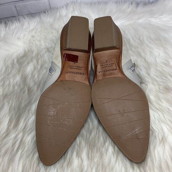 Aquatalia Sand Beige Leather/Suede Ankle Booties - Picture 6 of 6